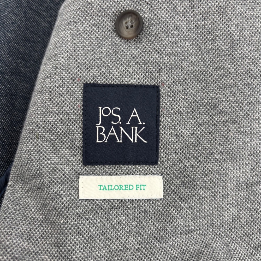 Jos. A. Bank Sport Coat‎ Mens XXL Grey Tailored Fit Cotton Blazer Unstructured - Picture 3 of 10